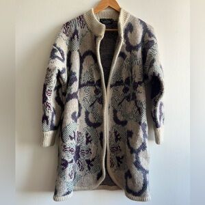 Vintage 80s Falcon Wool & Mohair Blend Cardigan Jacket - XL